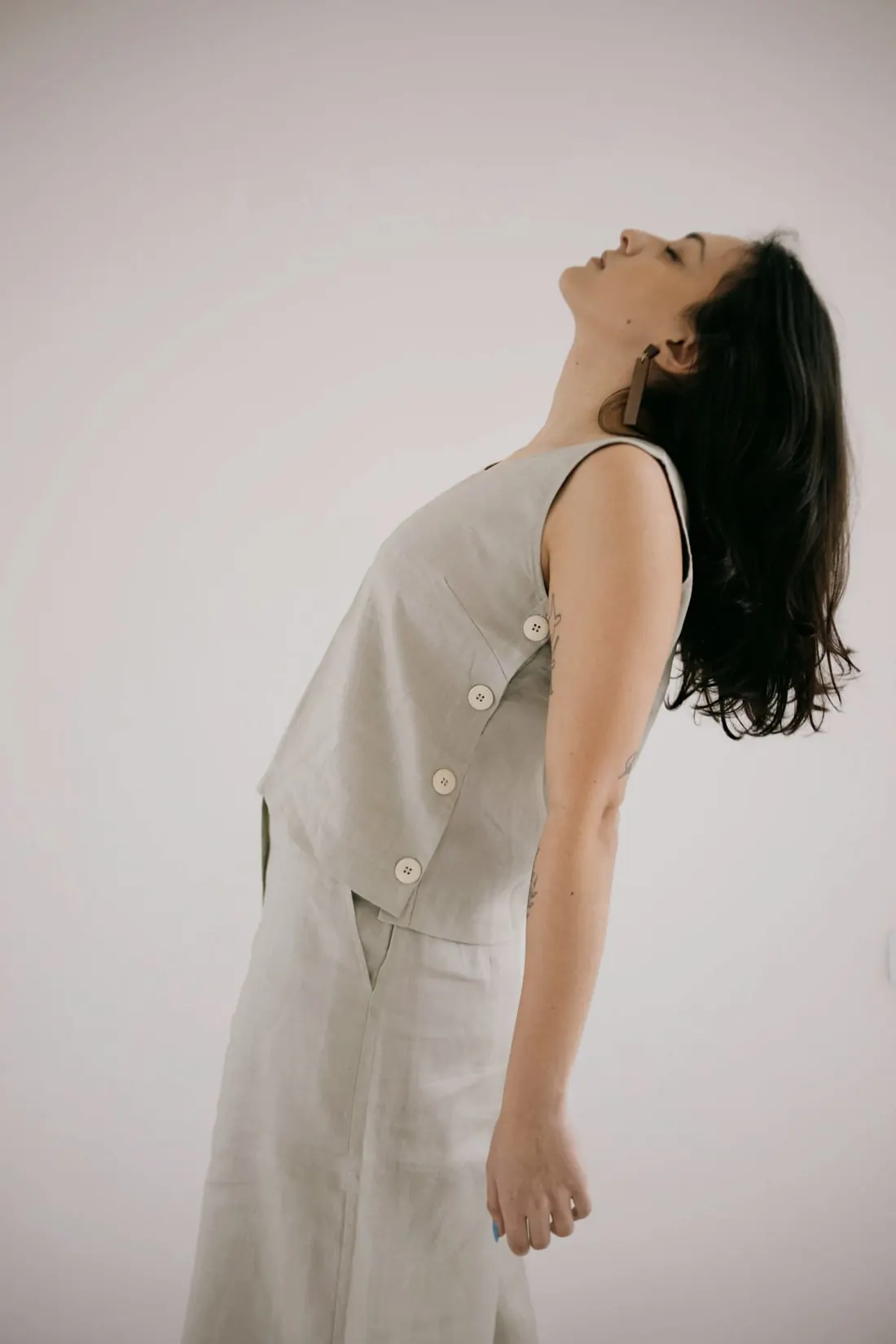 Fern Vest & Trouser Set in sand
