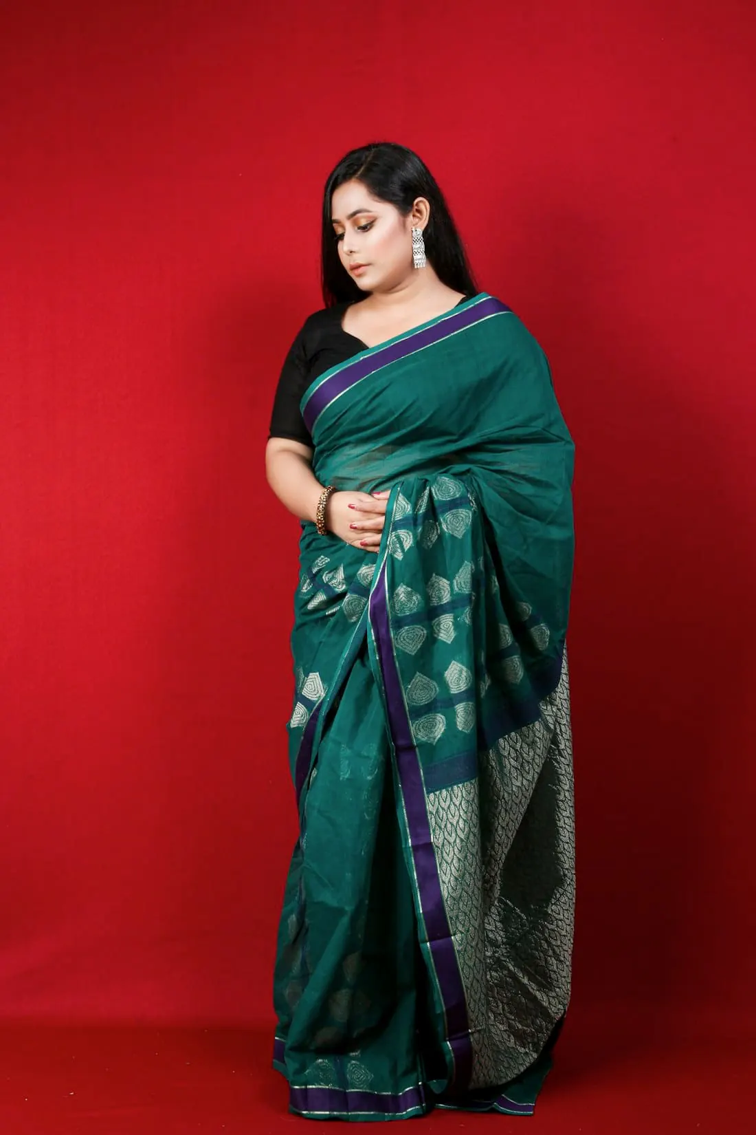 Neelam Handloom Saree in emerald