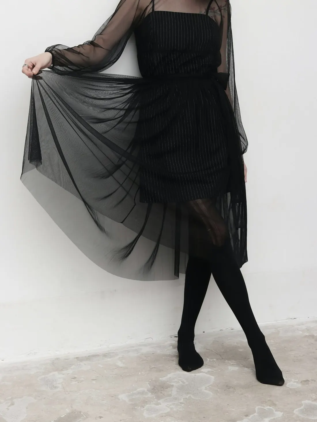 Noir Tulle Skirt in ink