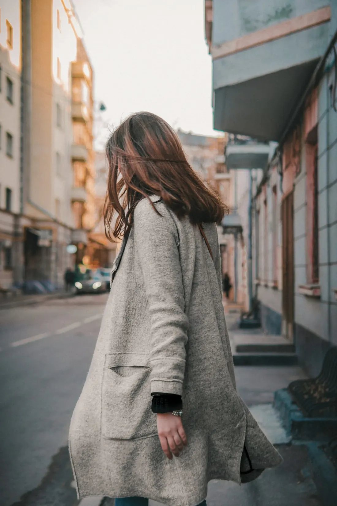 Brae Oversized Coat in slate