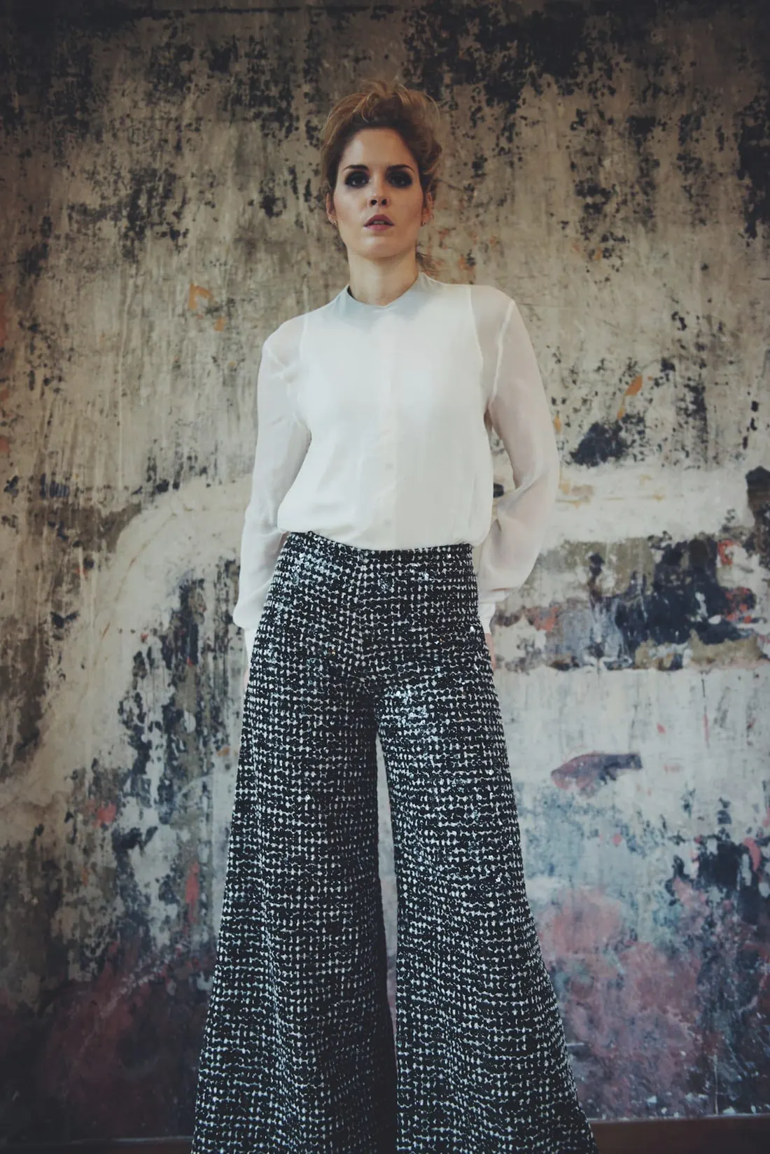 Cove Tweed Trousers in ink