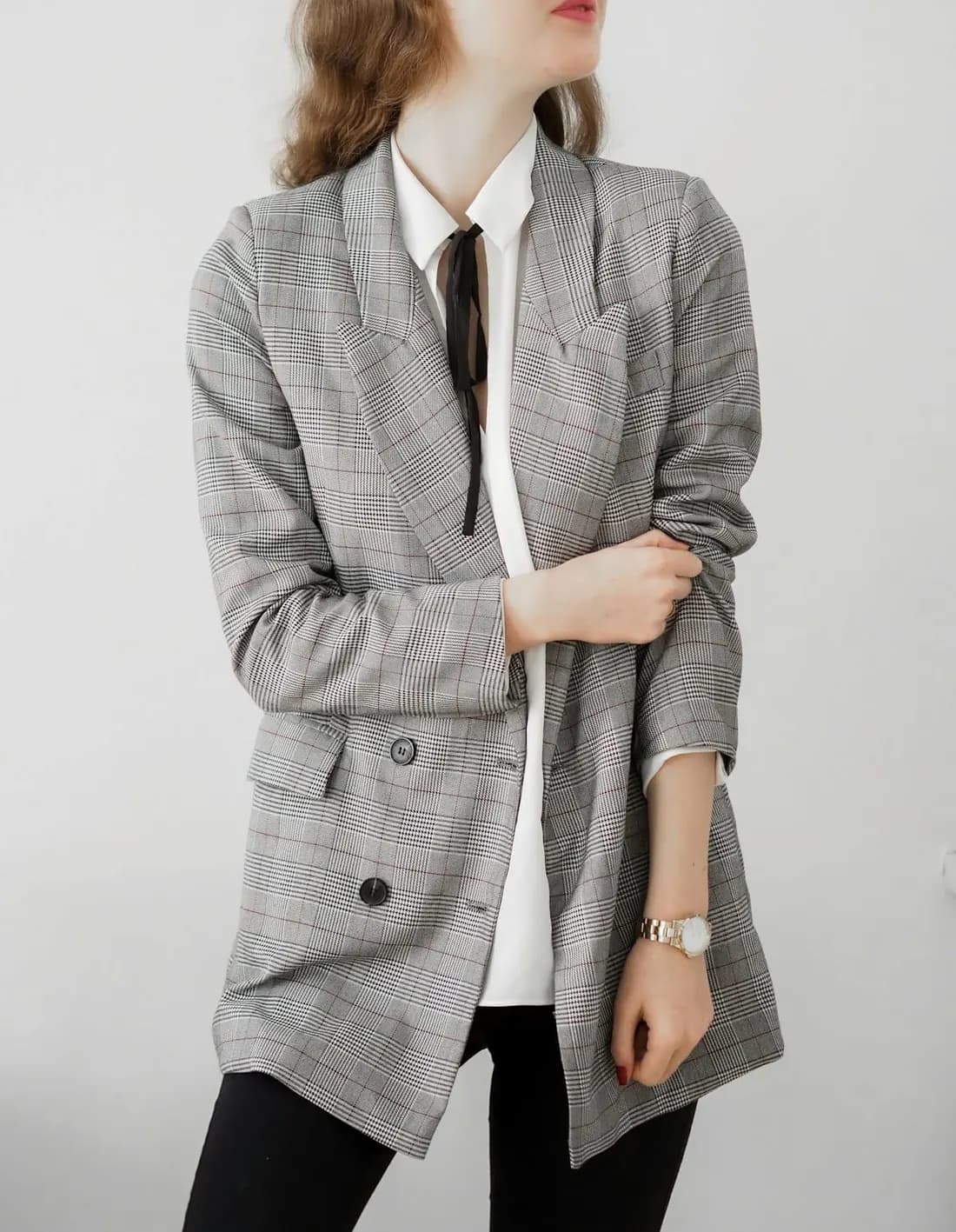 Ashby Checked Blazer in slate